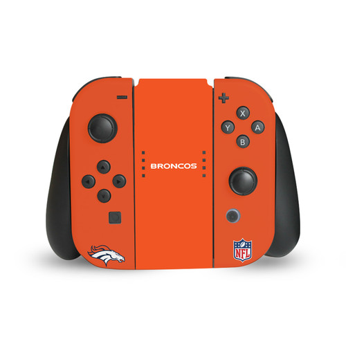 NFL Denver Broncos Plain Vinyl Sticker Skin Decal Cover for Nintendo Switch Joy Controller