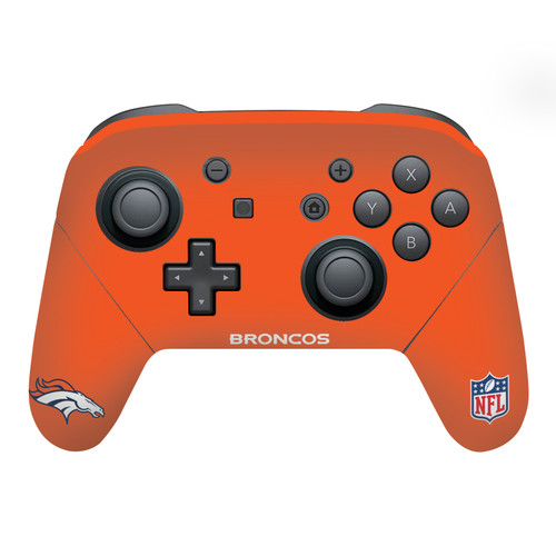 NFL Denver Broncos Plain Vinyl Sticker Skin Decal Cover for Nintendo Switch Pro Controller