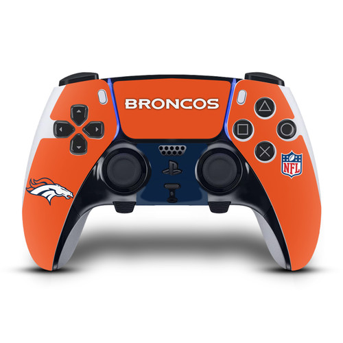 NFL Denver Broncos Plain Vinyl Sticker Skin Decal Cover for Sony PS5 DualSense Edge Controller