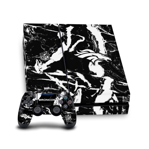 NFL Denver Broncos Marble Vinyl Sticker Skin Decal Cover for Sony PS4 Console & Controller