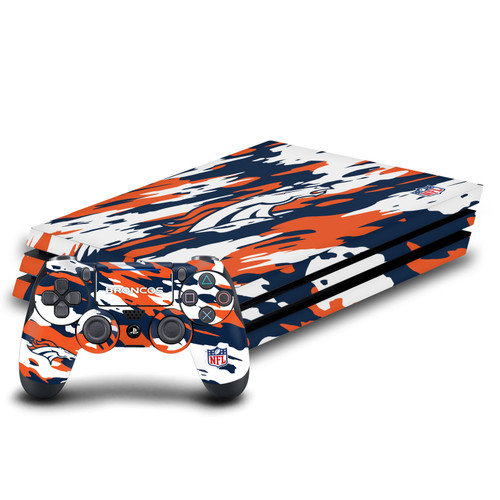 NFL Denver Broncos Camou Vinyl Sticker Skin Decal Cover for Sony PS4 Pro Bundle