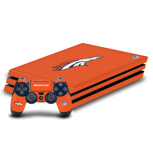 NFL Denver Broncos Plain Vinyl Sticker Skin Decal Cover for Sony PS4 Pro Bundle