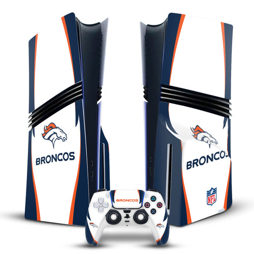NFL Denver Broncos Side Details Vinyl Sticker Skin Decal Cover for Sony PS5 Pro Disc Edition Bundle