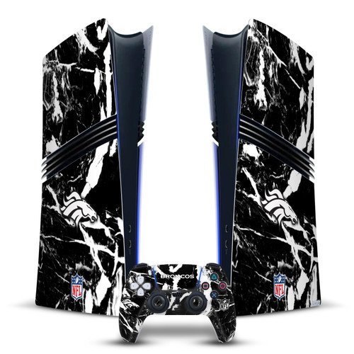 NFL Denver Broncos Marble Vinyl Sticker Skin Decal Cover for Sony PS5 Pro Digital Edition Bundle