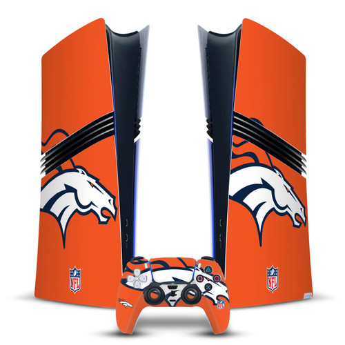 NFL Denver Broncos Oversize Vinyl Sticker Skin Decal Cover for Sony PS5 Pro Digital Edition Bundle