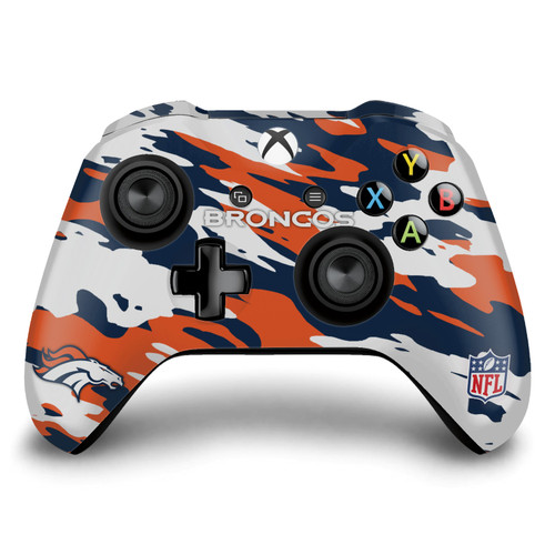 NFL Denver Broncos Camou Vinyl Sticker Skin Decal Cover for Microsoft Xbox One S / X Controller