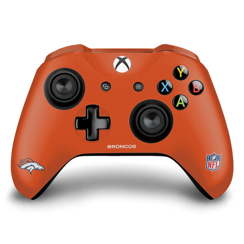 NFL Denver Broncos Plain Vinyl Sticker Skin Decal Cover for Microsoft Xbox One S / X Controller