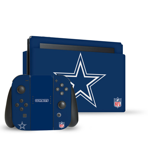 NFL Dallas Cowboys Plain Vinyl Sticker Skin Decal Cover for Nintendo Switch Bundle