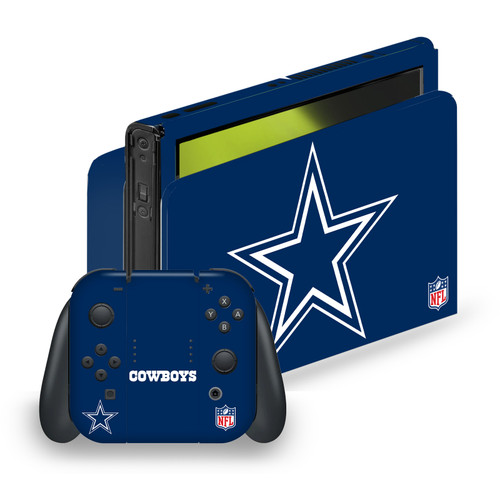NFL Dallas Cowboys Plain Vinyl Sticker Skin Decal Cover for Nintendo Switch OLED Bundle