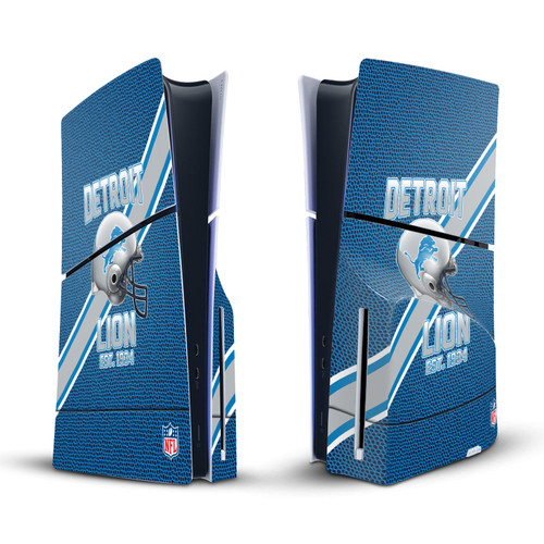 NFL Team 1 Detroit Lions Vinyl Sticker Skin Decal Cover for Sony PS5 Slim Disc Edition Console