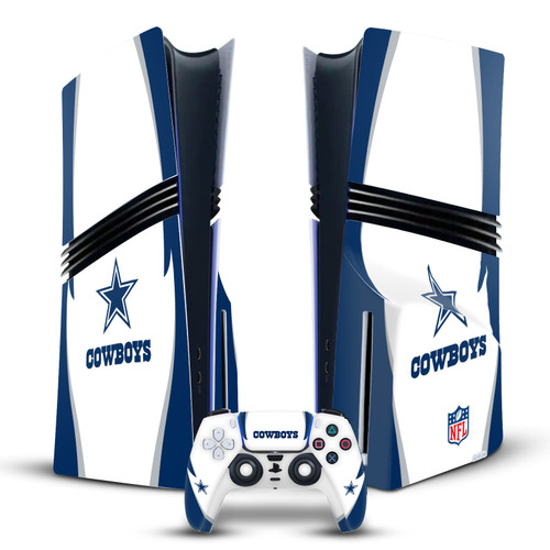 NFL Dallas Cowboys Side Details Vinyl Sticker Skin Decal Cover for Sony PS5 Pro Disc Edition Bundle
