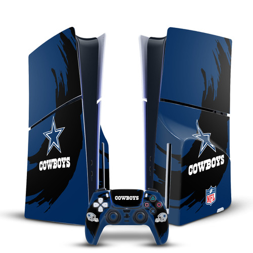NFL Dallas Cowboys Sweep Stroke Vinyl Sticker Skin Decal Cover for Sony PS5 Slim Disc Edition Bundle