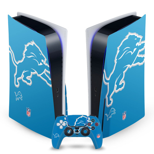 NFL Detroit Lions Oversize Vinyl Sticker Skin Decal Cover for Sony PS5 Disc Edition Bundle