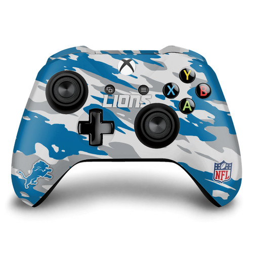 NFL Detroit Lions Camou Vinyl Sticker Skin Decal Cover for Microsoft Xbox One S / X Controller