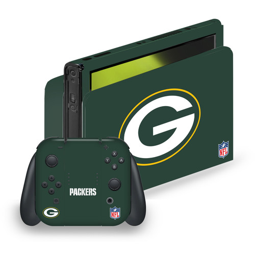 NFL Green Bay Packers Plain Vinyl Sticker Skin Decal Cover for Nintendo Switch OLED Bundle