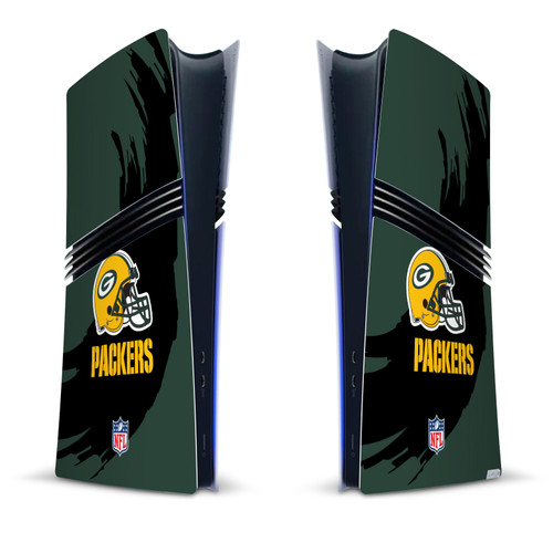 NFL Green Bay Packers Sweep Stroke Vinyl Sticker Skin Decal Cover for Sony PS5 Pro Digital Edition Console