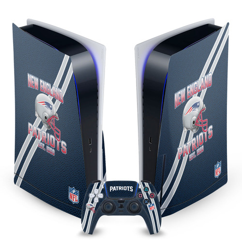 NFL Team 2 New England Patriots Vinyl Sticker Skin Decal Cover for Sony PS5 Disc Edition Bundle