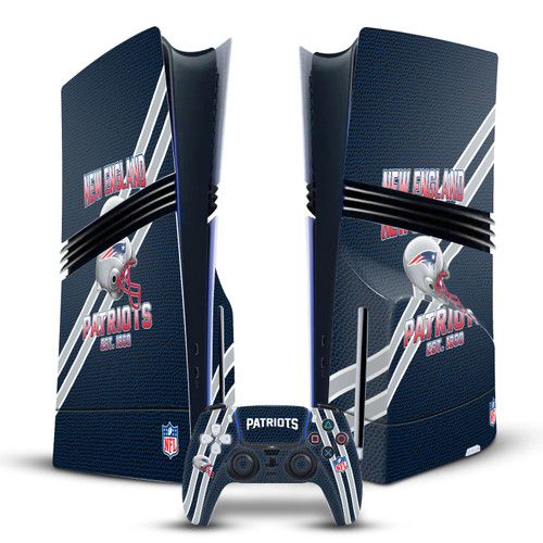 NFL Team 2 New England Patriots Vinyl Sticker Skin Decal Cover for Sony PS5 Pro Disc Edition Bundle