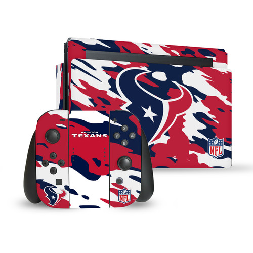 NFL Houston Texans Camou Vinyl Sticker Skin Decal Cover for Nintendo Switch Bundle