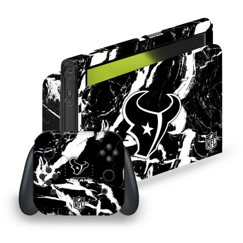 NFL Houston Texans Marble Vinyl Sticker Skin Decal Cover for Nintendo Switch OLED Bundle