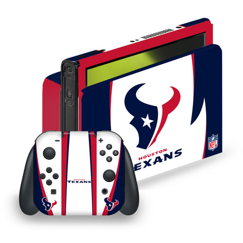 NFL Houston Texans Side Details Vinyl Sticker Skin Decal Cover for Nintendo Switch OLED Bundle