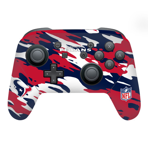 NFL Houston Texans Camou Vinyl Sticker Skin Decal Cover for Nintendo Switch Pro Controller