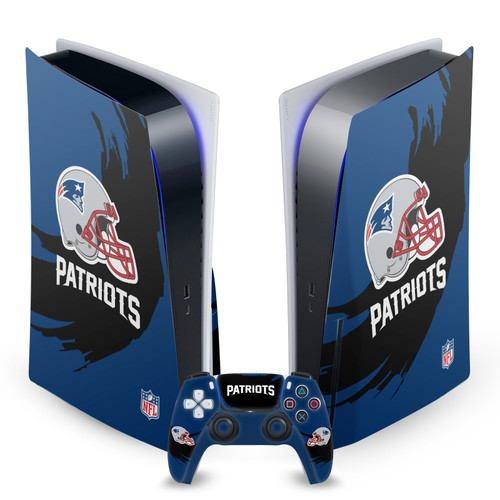NFL New England Patriots Sweep Stroke Vinyl Sticker Skin Decal Cover for Sony PS5 Disc Edition Bundle