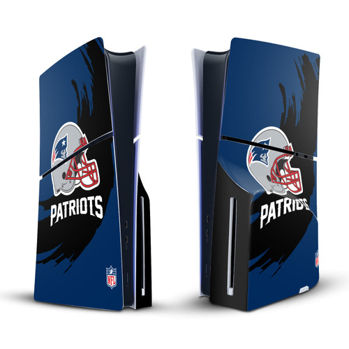 NFL New England Patriots Sweep Stroke Vinyl Sticker Skin Decal Cover for Sony PS5 Slim Disc Edition Console