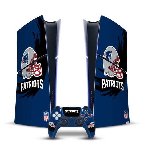 NFL New England Patriots Sweep Stroke Vinyl Sticker Skin Decal Cover for Sony PS5 Slim Digital Edition Bundle