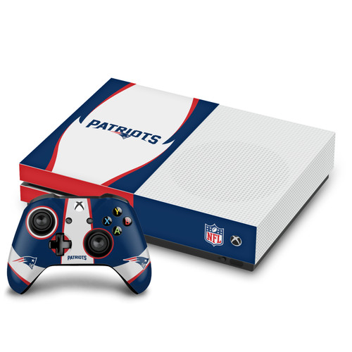 NFL New England Patriots Side Details Vinyl Sticker Skin Decal Cover for Microsoft One S Console & Controller