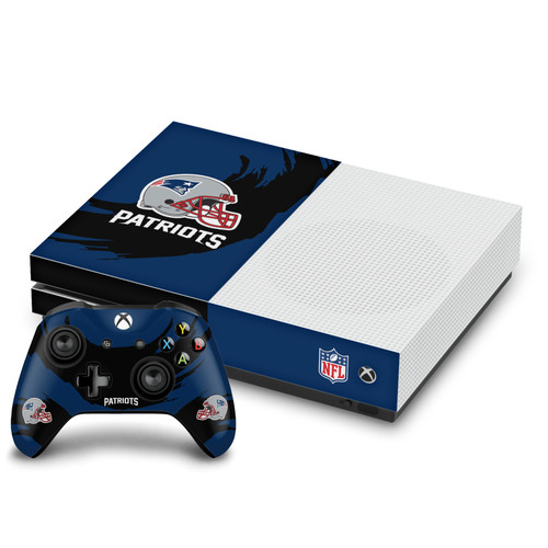 NFL New England Patriots Sweep Stroke Vinyl Sticker Skin Decal Cover for Microsoft One S Console & Controller