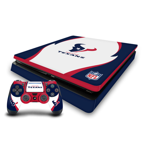 NFL Houston Texans Side Details Vinyl Sticker Skin Decal Cover for Sony PS4 Slim Console & Controller