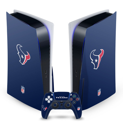 NFL Houston Texans Plain Vinyl Sticker Skin Decal Cover for Sony PS5 Disc Edition Bundle