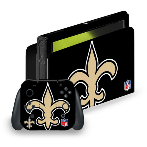 NFL New Orleans Saints Oversize Vinyl Sticker Skin Decal Cover for Nintendo Switch OLED Bundle