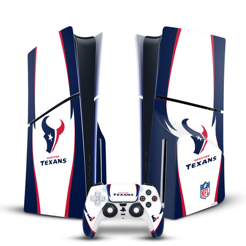 NFL Houston Texans Side Details Vinyl Sticker Skin Decal Cover for Sony PS5 Slim Disc Edition Bundle