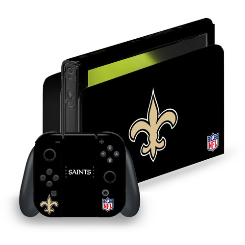 NFL New Orleans Saints Plain Vinyl Sticker Skin Decal Cover for Nintendo Switch OLED Bundle