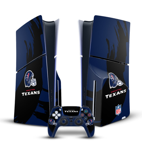 NFL Houston Texans Sweep Stroke Vinyl Sticker Skin Decal Cover for Sony PS5 Slim Disc Edition Bundle