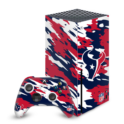 NFL Houston Texans Camou Vinyl Sticker Skin Decal Cover for Microsoft Series X Console & Controller