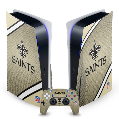 NFL New Orleans Saints Stripe Vinyl Sticker Skin Decal Cover for Sony PS5 Disc Edition Bundle