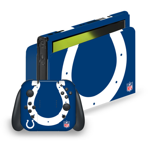NFL Indianapolis Colts Oversize Vinyl Sticker Skin Decal Cover for Nintendo Switch OLED Bundle