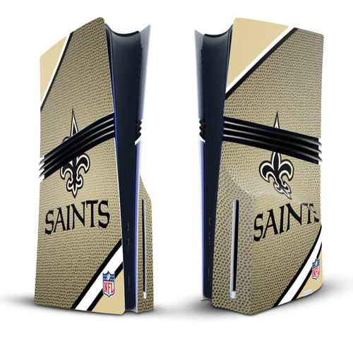 NFL New Orleans Saints Stripe Vinyl Sticker Skin Decal Cover for Sony PS5 Pro Disc Edition Console