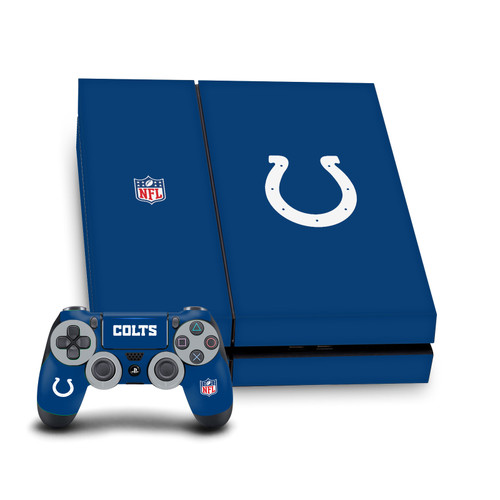 NFL Indianapolis Colts Plain Vinyl Sticker Skin Decal Cover for Sony PS4 Console & Controller