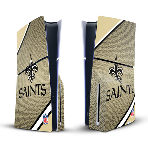NFL New Orleans Saints Stripe Vinyl Sticker Skin Decal Cover for Sony PS5 Slim Disc Edition Console