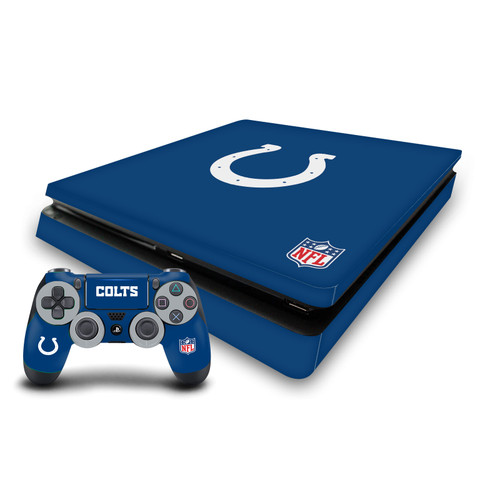 NFL Indianapolis Colts Plain Vinyl Sticker Skin Decal Cover for Sony PS4 Slim Console & Controller
