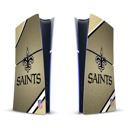 NFL New Orleans Saints Stripe Vinyl Sticker Skin Decal Cover for Sony PS5 Slim Digital Edition Console