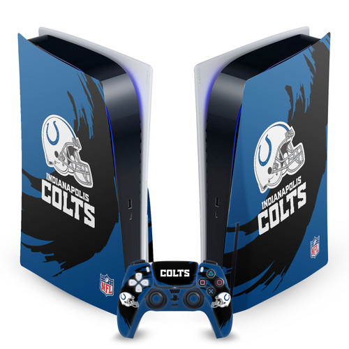 NFL Indianapolis Colts Sweep Stroke Vinyl Sticker Skin Decal Cover for Sony PS5 Disc Edition Bundle