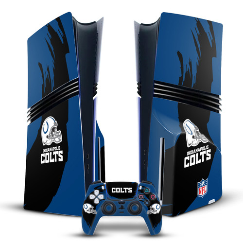 NFL Indianapolis Colts Sweep Stroke Vinyl Sticker Skin Decal Cover for Sony PS5 Pro Disc Edition Bundle