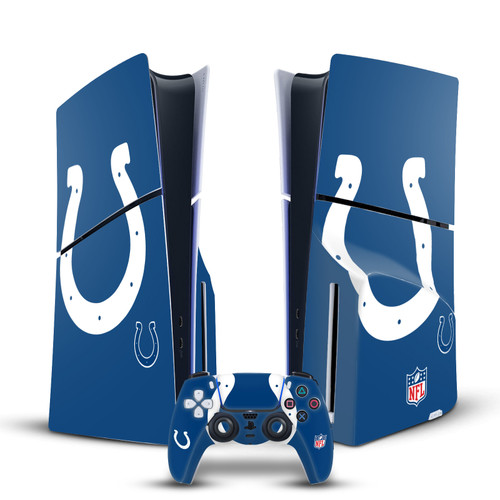 NFL Indianapolis Colts Oversize Vinyl Sticker Skin Decal Cover for Sony PS5 Slim Disc Edition Bundle