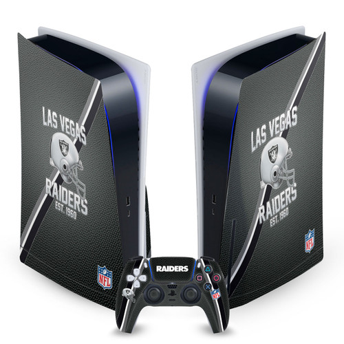 NFL Team 2 Las Vegas Raiders Vinyl Sticker Skin Decal Cover for Sony PS5 Disc Edition Bundle