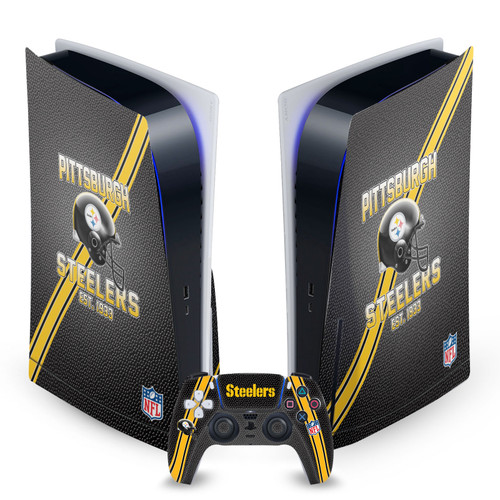 NFL Team 2 Pittsburgh Steelers Vinyl Sticker Skin Decal Cover for Sony PS5 Disc Edition Bundle